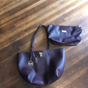 BCBG handbag and pouch